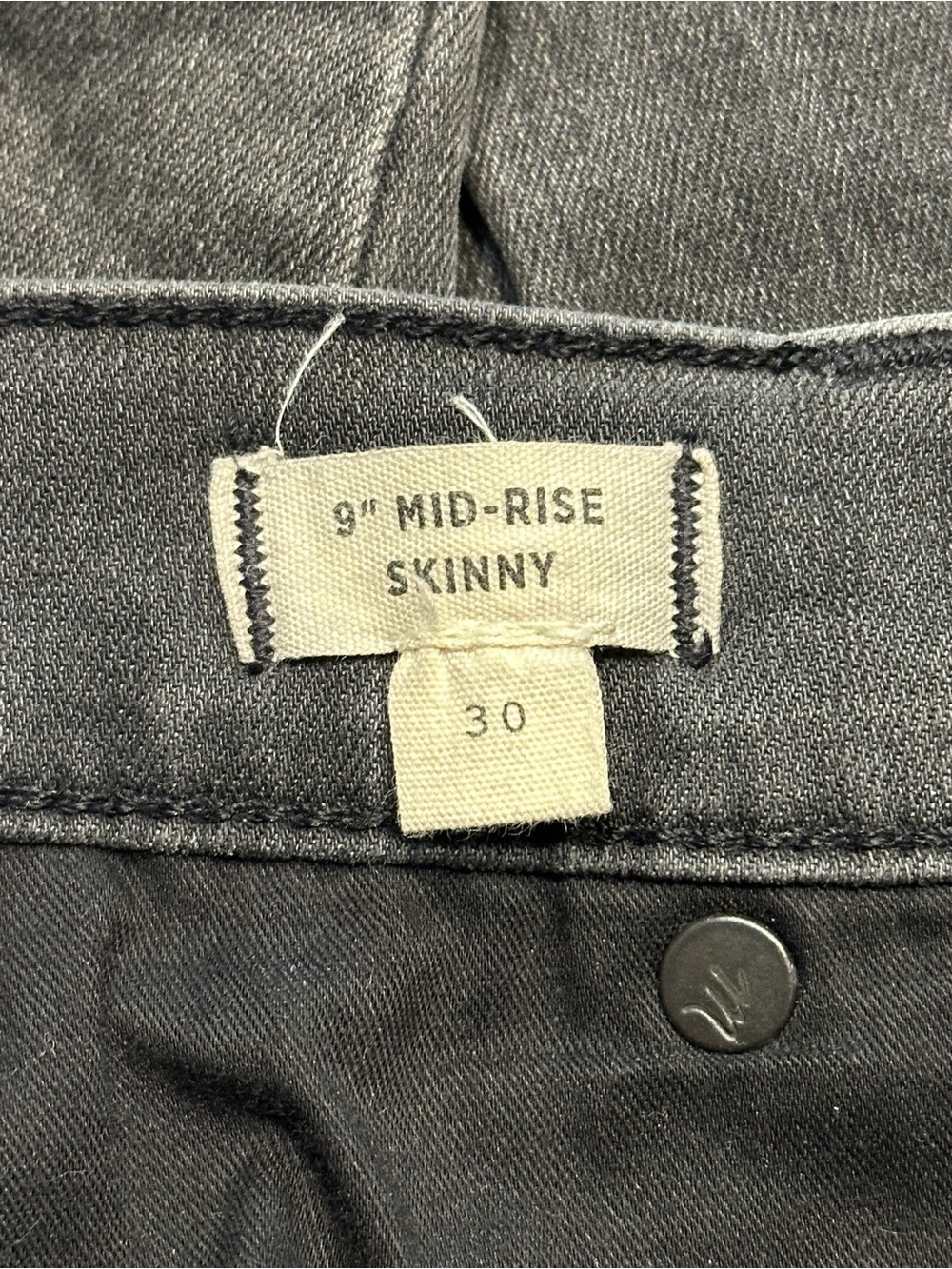 Madewell Black 9” Mid-Rise Skinny Jeans Size 30 - Picture 11 of 15